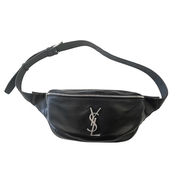 Saint Laurent Black Leather Belt Bag - Picture 3 of 7